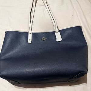 Coach Black & Chalk White Tote Bag